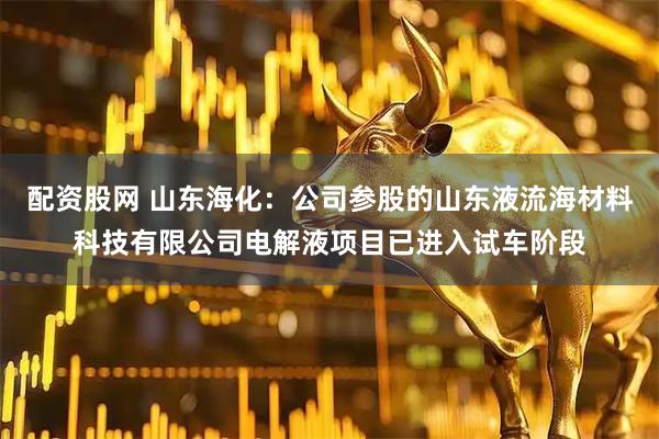 配资股网 山东海化：公司参股的山东液流海材料科技有限公司电解液项目已进入试车阶段
